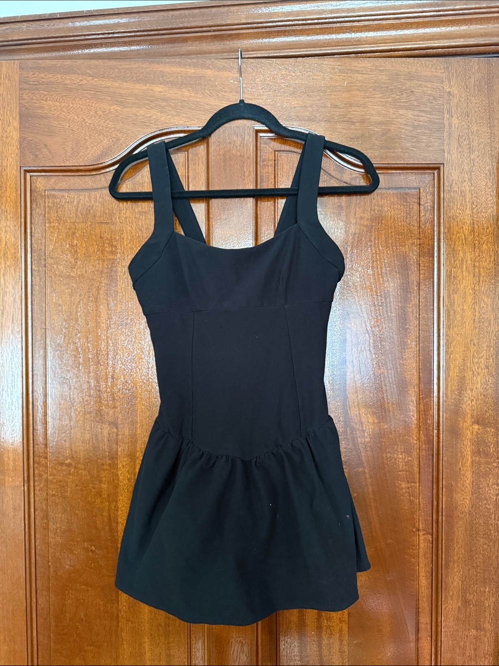 ALO Yoga Black Mini Peplum Dress